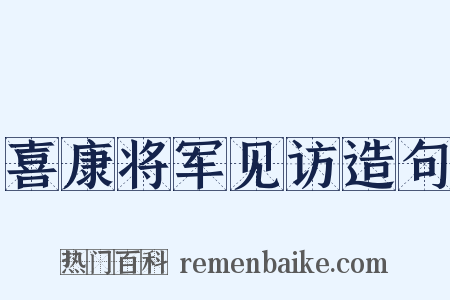 喜康将军见访造句是什么意思的图片